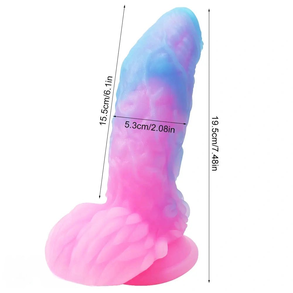 Luminous Dragon Dildo 7.48in - Dragon Dildo Glow Option