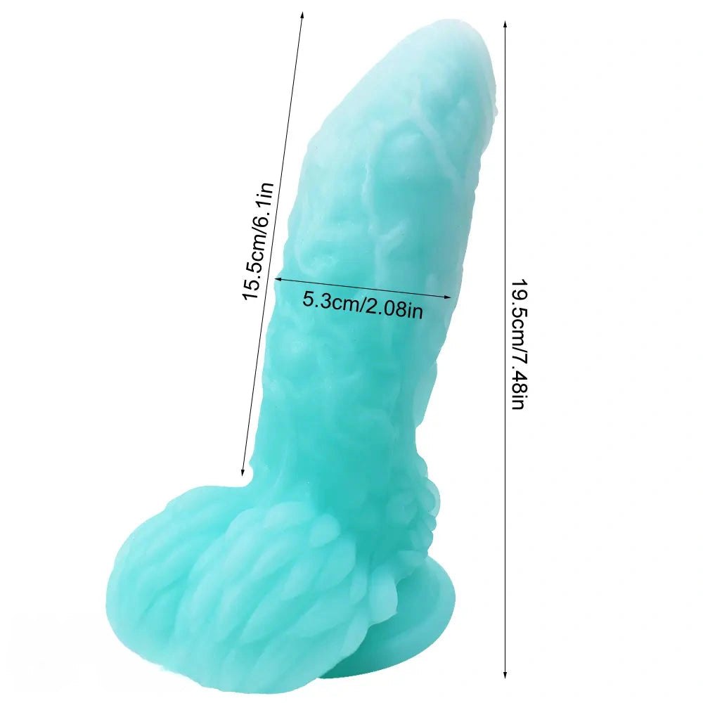 Luminous Dragon Dildo 7.48in - Dragon Dildo Glow Option