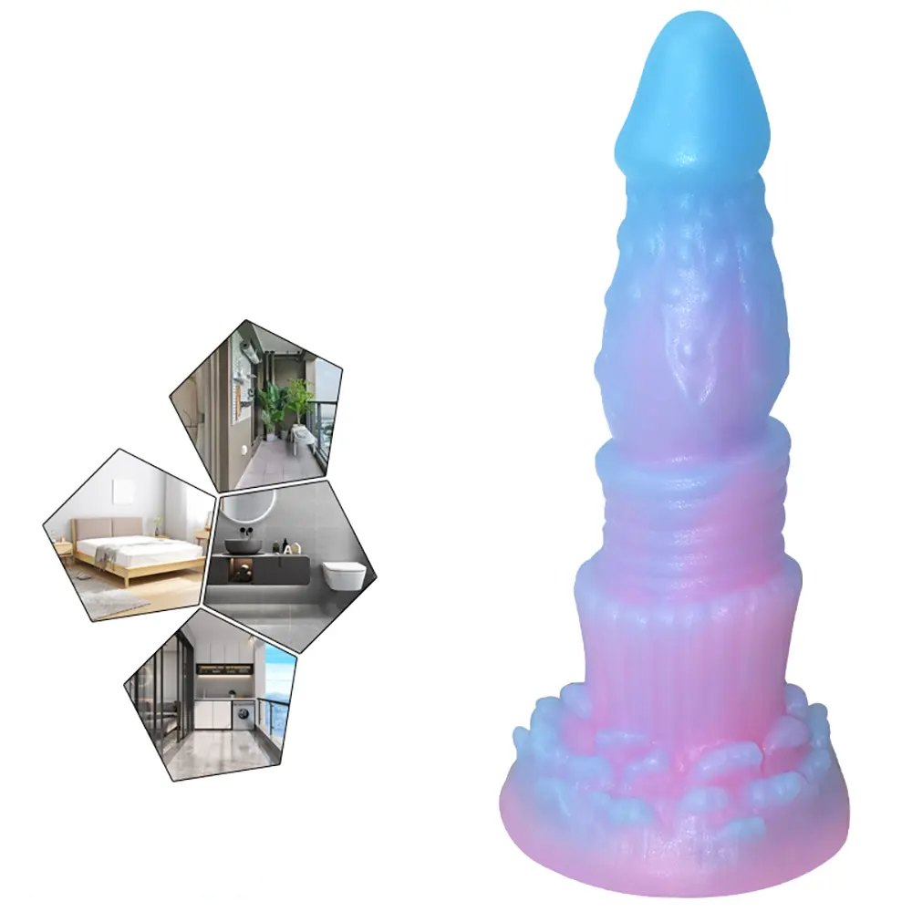 Luminous Fantasy Dildo - Glow Silicone Monster Dildo Toy