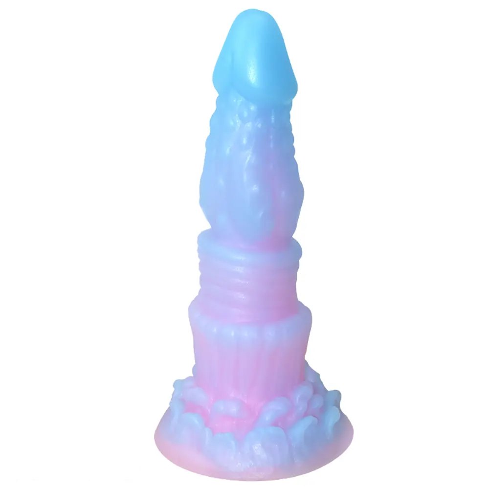 Luminous Fantasy Dildo - Glow Silicone Monster Dildo Toy