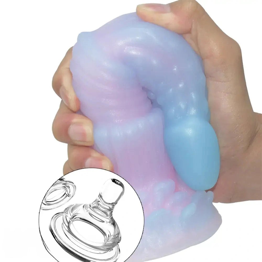 Luminous Fantasy Dildo - Glow Silicone Monster Dildo Toy