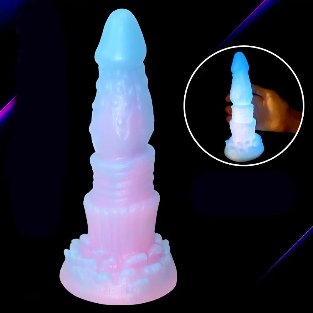 Luminous Fantasy Dildo - Glow Silicone Monster Dildo Toy