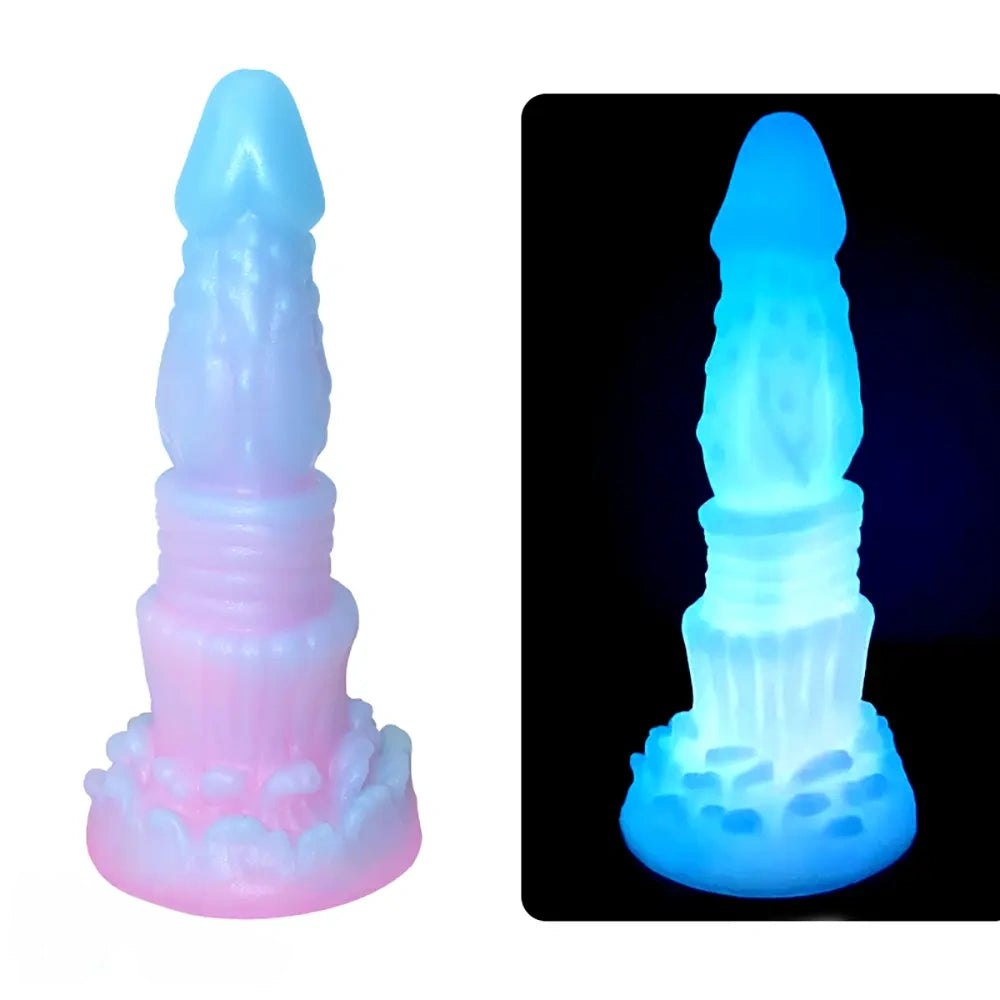 Luminous Fantasy Dildo - Glow Silicone Monster Dildo Toy
