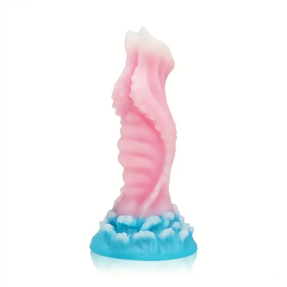 Luminous Ribbed Fantasy Dildo - Silicone Monster Dildo