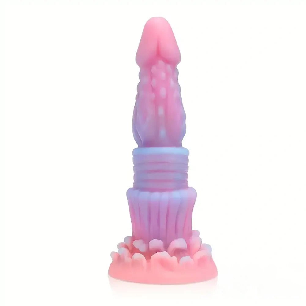 Luminous Ridged Fantasy Dildo - Monster Dildo 8.46 in