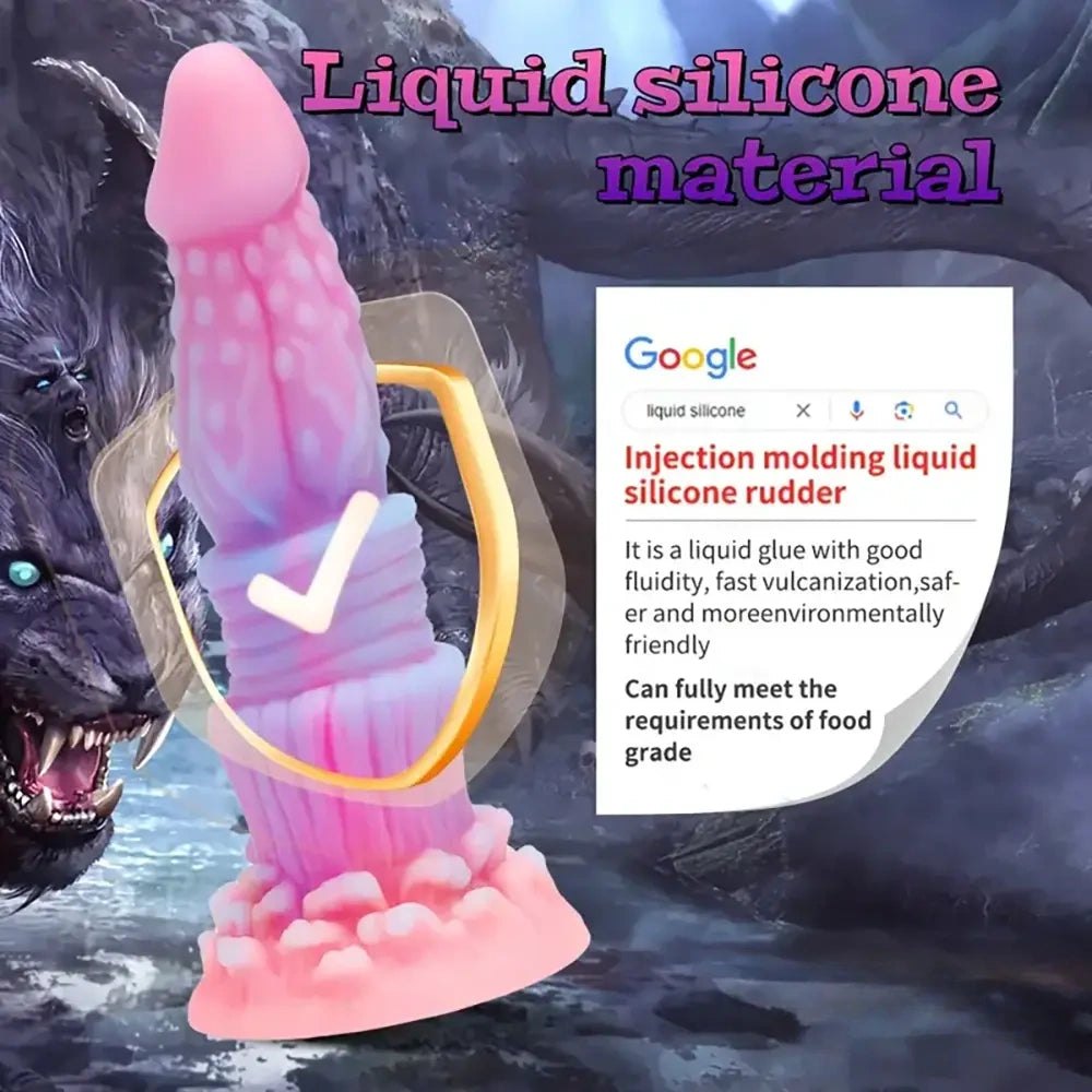 Luminous Ridged Fantasy Dildo - Monster Dildo 8.46 in