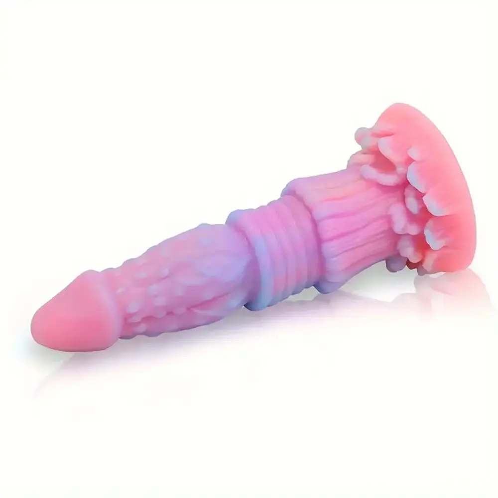 Luminous Ridged Fantasy Dildo - Monster Dildo 8.46 in