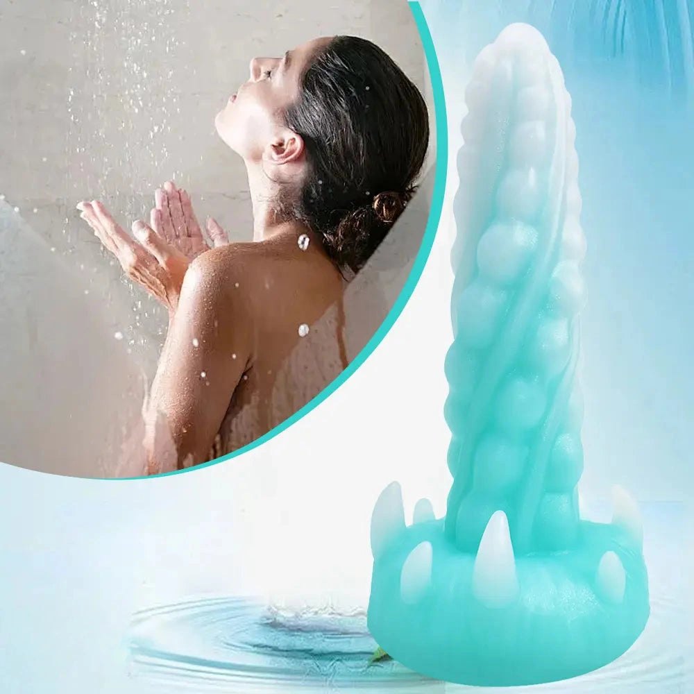 Luminous Spiked Fantasy Dildo 7 in - Fantasy Monster Dildo