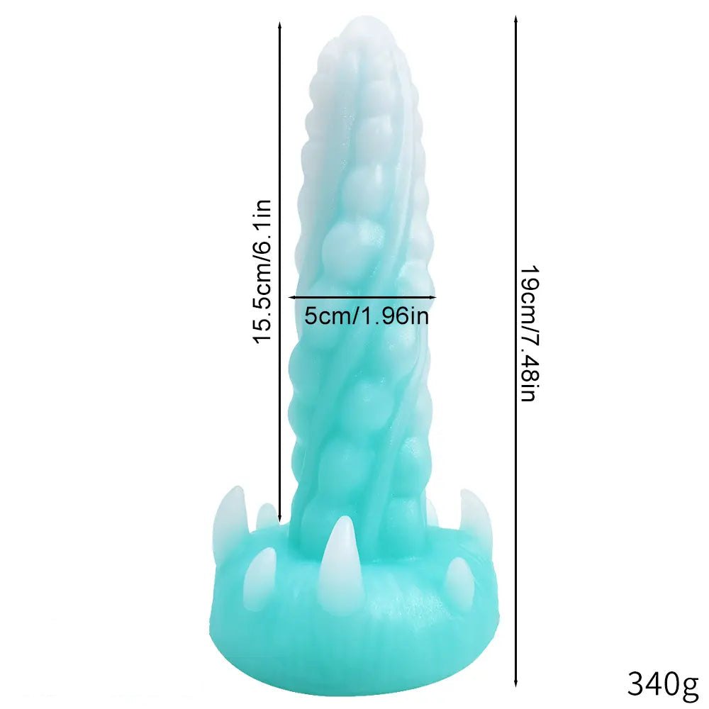 Luminous Spiked Fantasy Dildo 7 in - Fantasy Monster Dildo