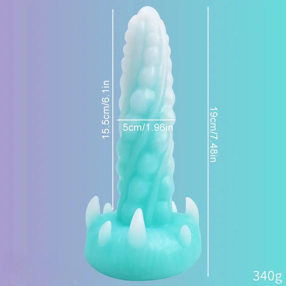 Luminous Spiked Fantasy Dildo 7 in - Fantasy Monster Dildo
