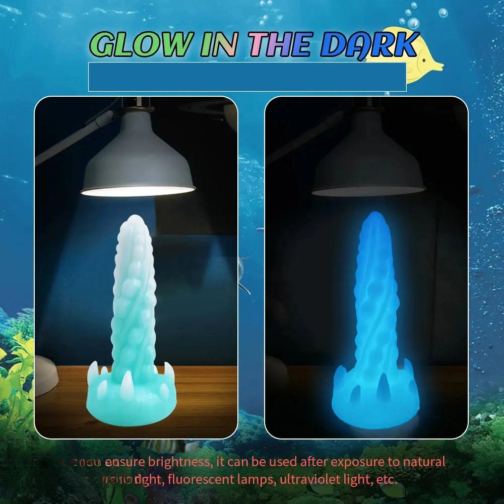 Luminous Spiked Fantasy Dildo 7 in - Fantasy Monster Dildo