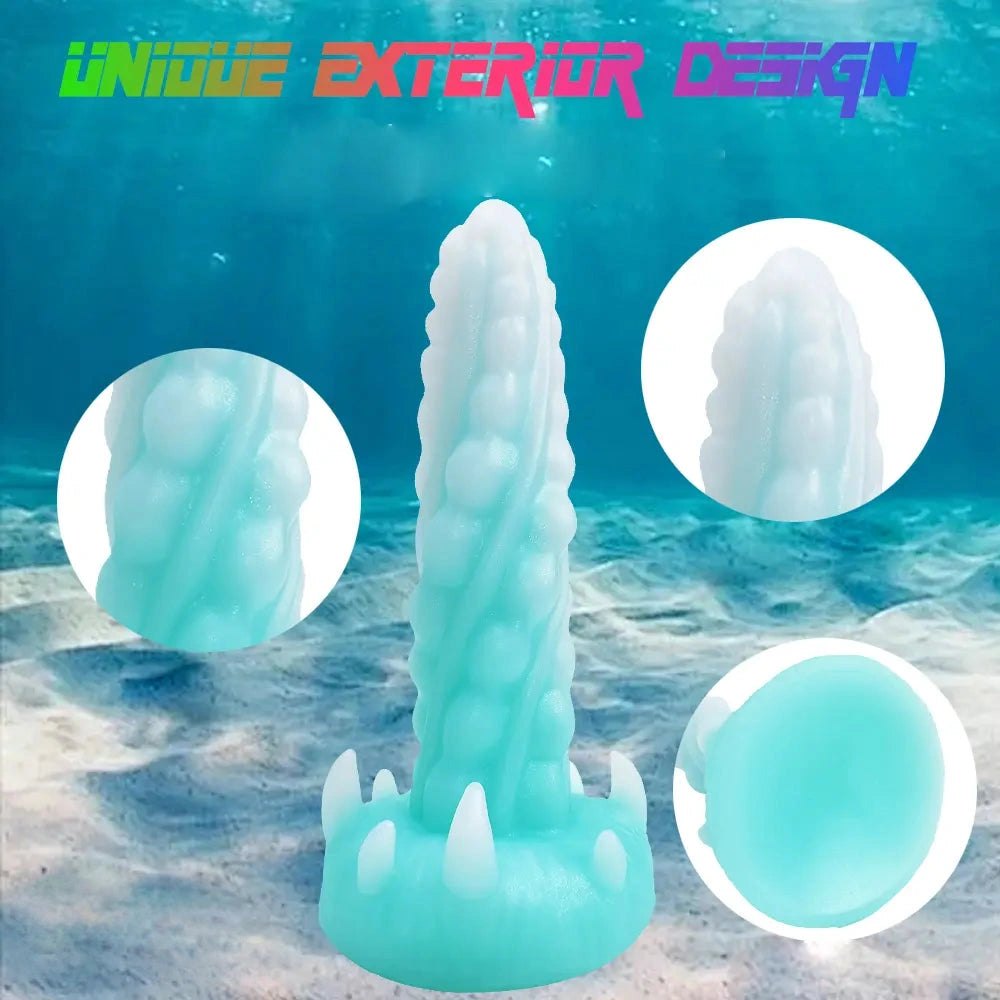 Luminous Spiked Fantasy Dildo 7 in - Fantasy Monster Dildo
