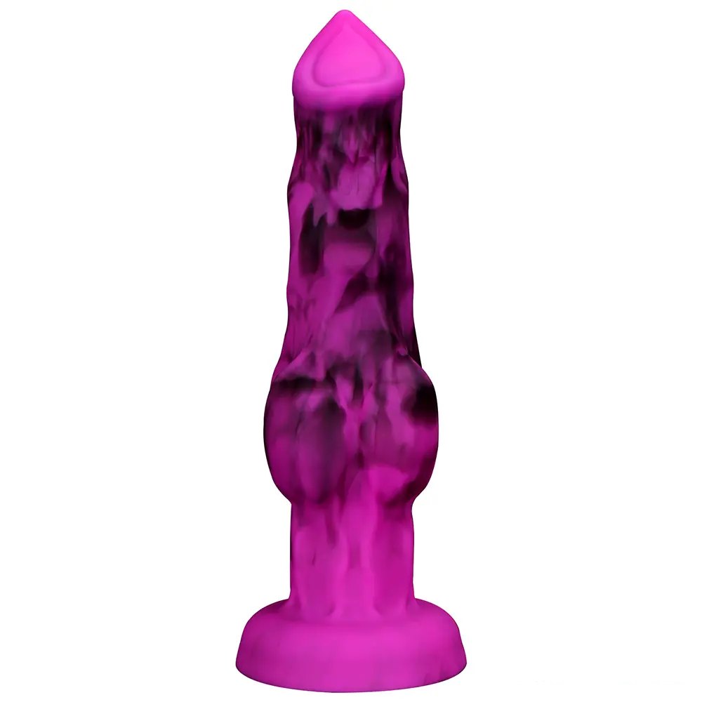 Magenta Knot Wolf Dildo - Silicone Dog Knot Dildo