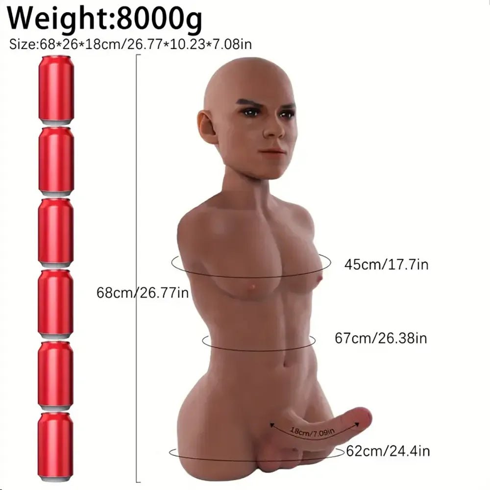 Male Torso Doll with Attached Dildo - Sex Doll Torsos
