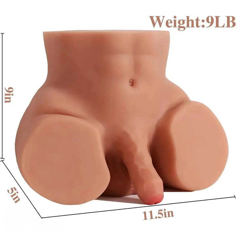 Male Torso Doll With Dildo - Bendable Realistic Piece