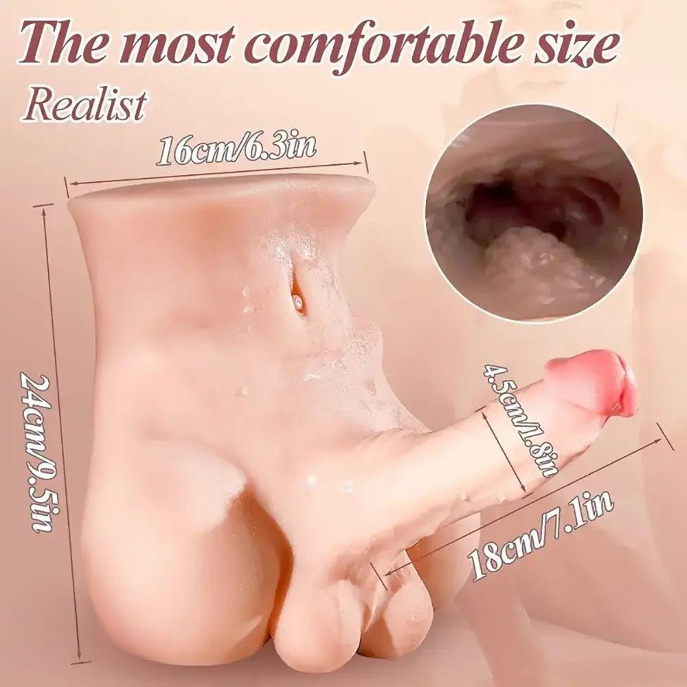 Male Torso Masturbator 7 in - Realistic Male Sex Doll Torso
