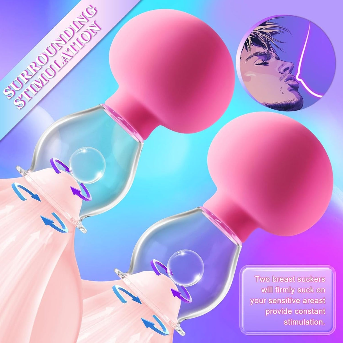 Manual Suction Nipple Cups (1 Pair) - Nipple Suction Toy