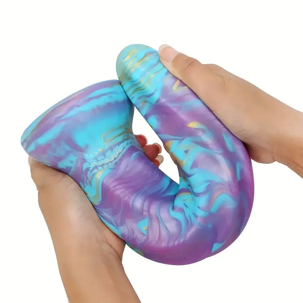 Marbled Big Fantasy Dildo - Silicone Monster Dildo