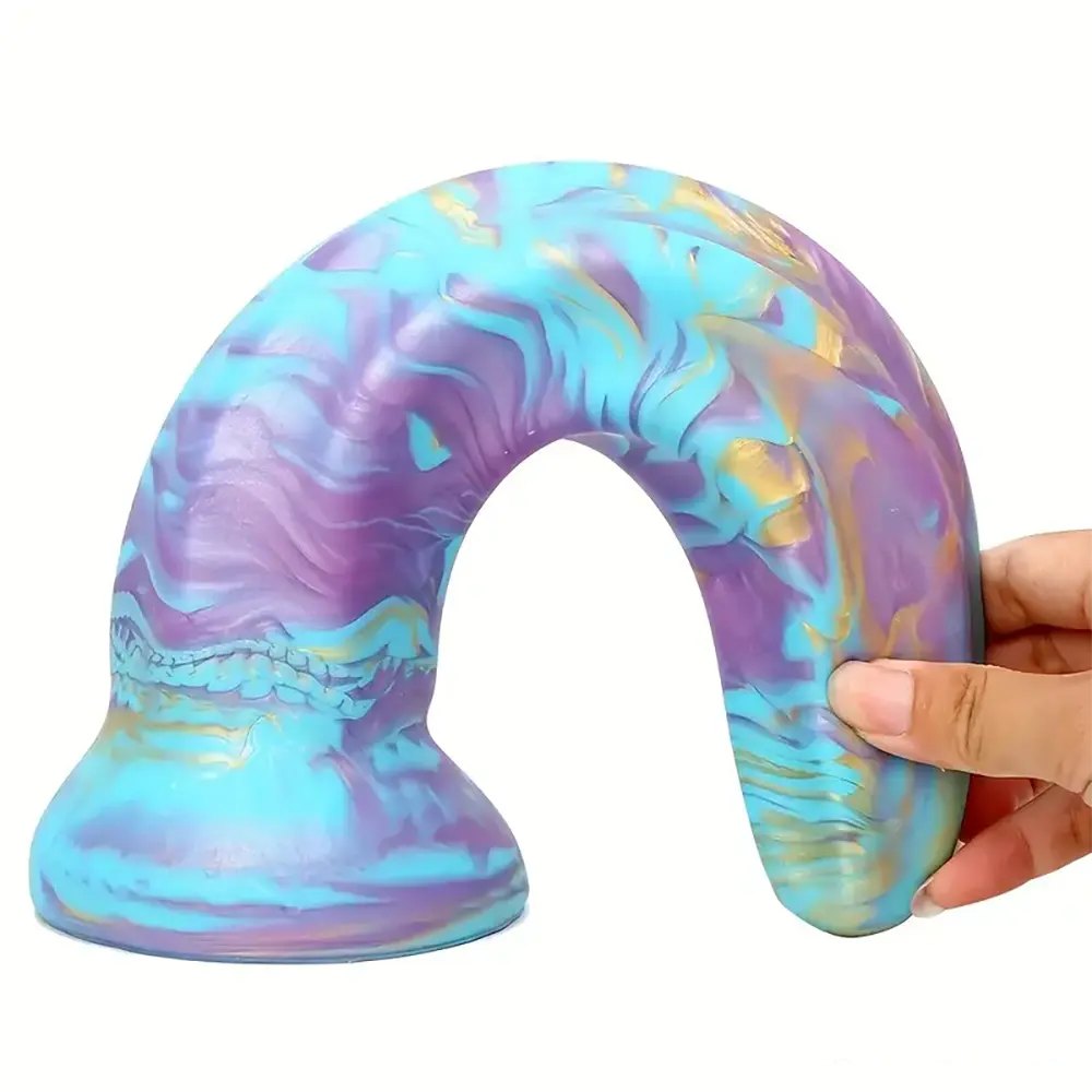 Marbled Big Fantasy Dildo - Silicone Monster Dildo