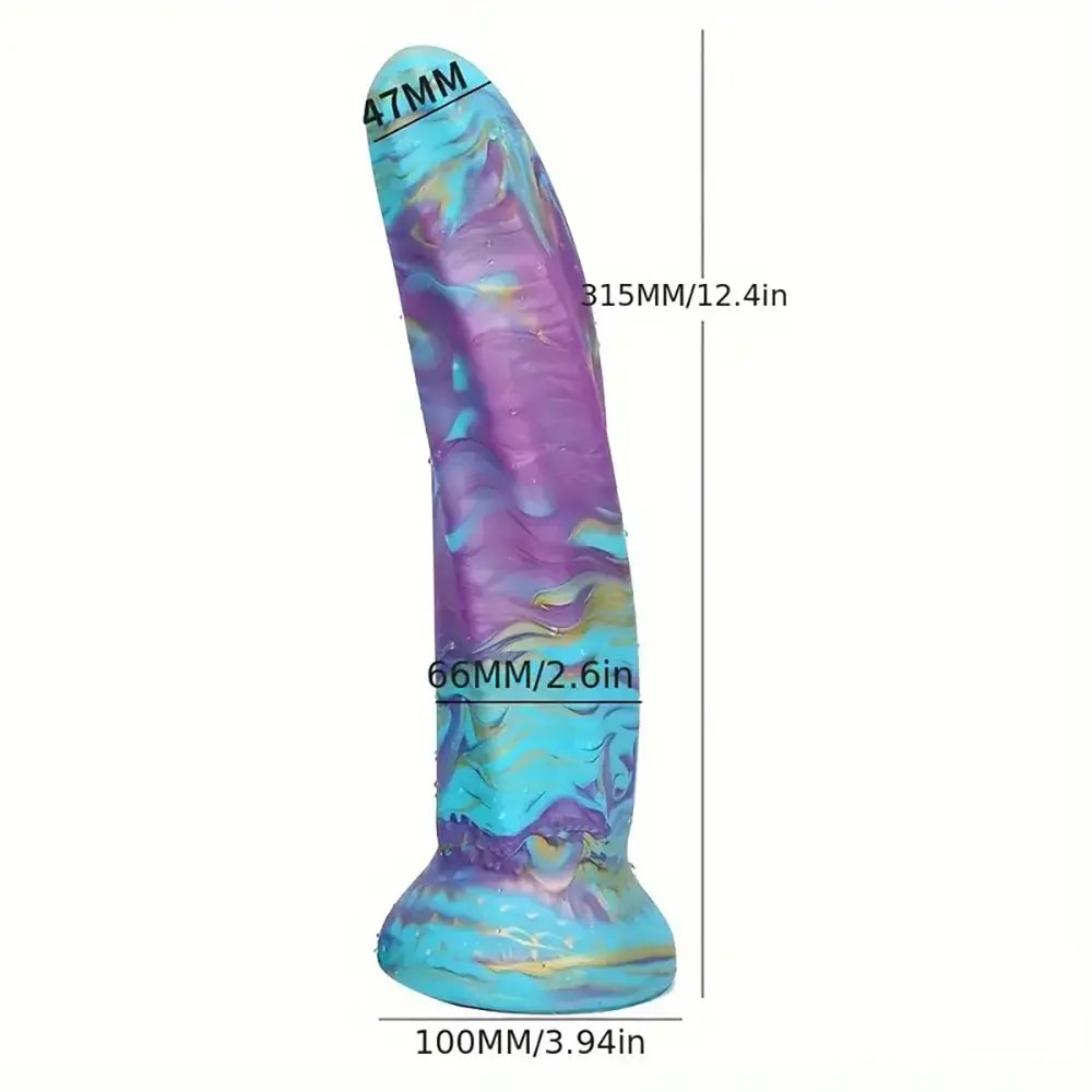 Marbled Big Fantasy Dildo - Silicone Monster Dildo