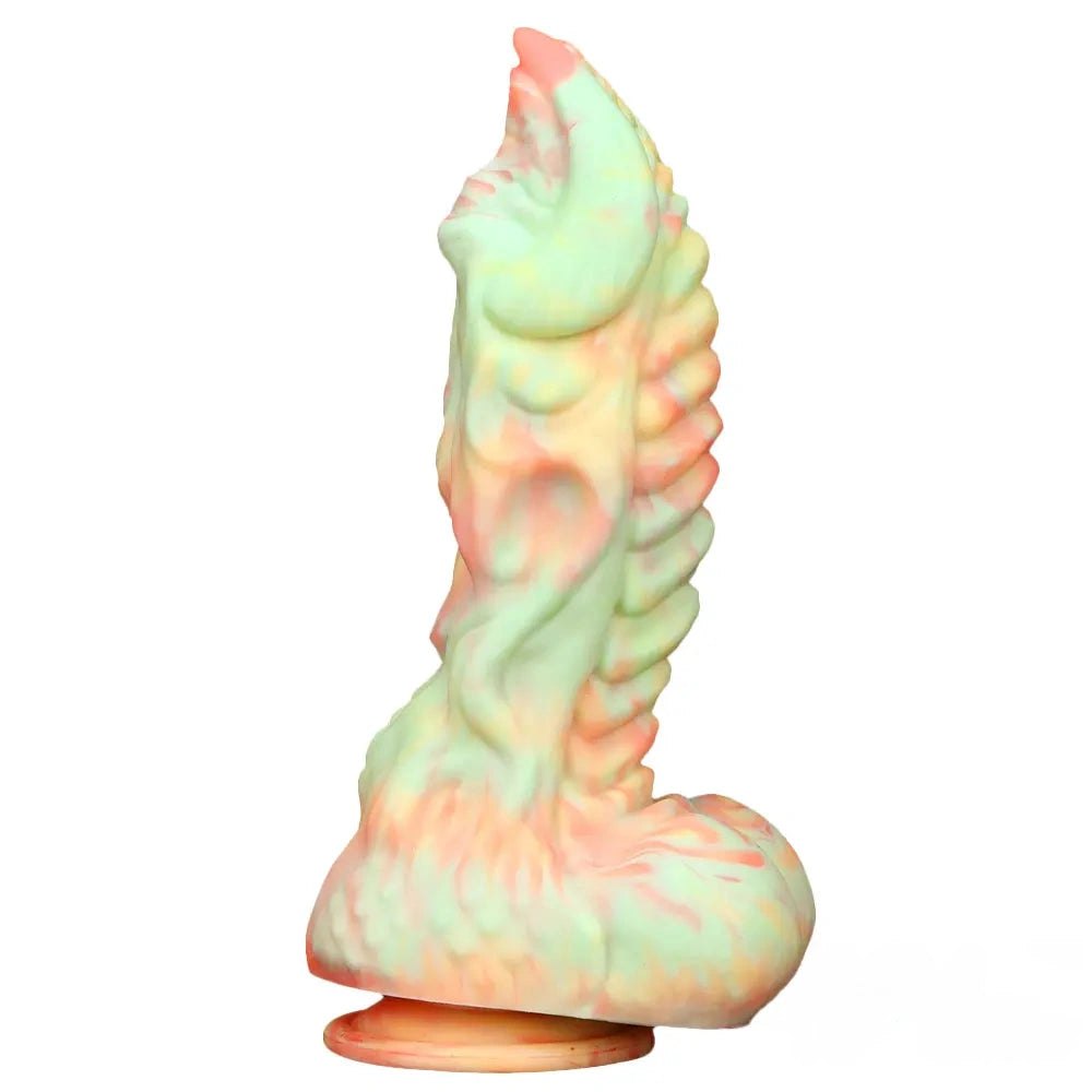 Marbled Fantasy Dildo 9in - Silicone Dragon Dildo