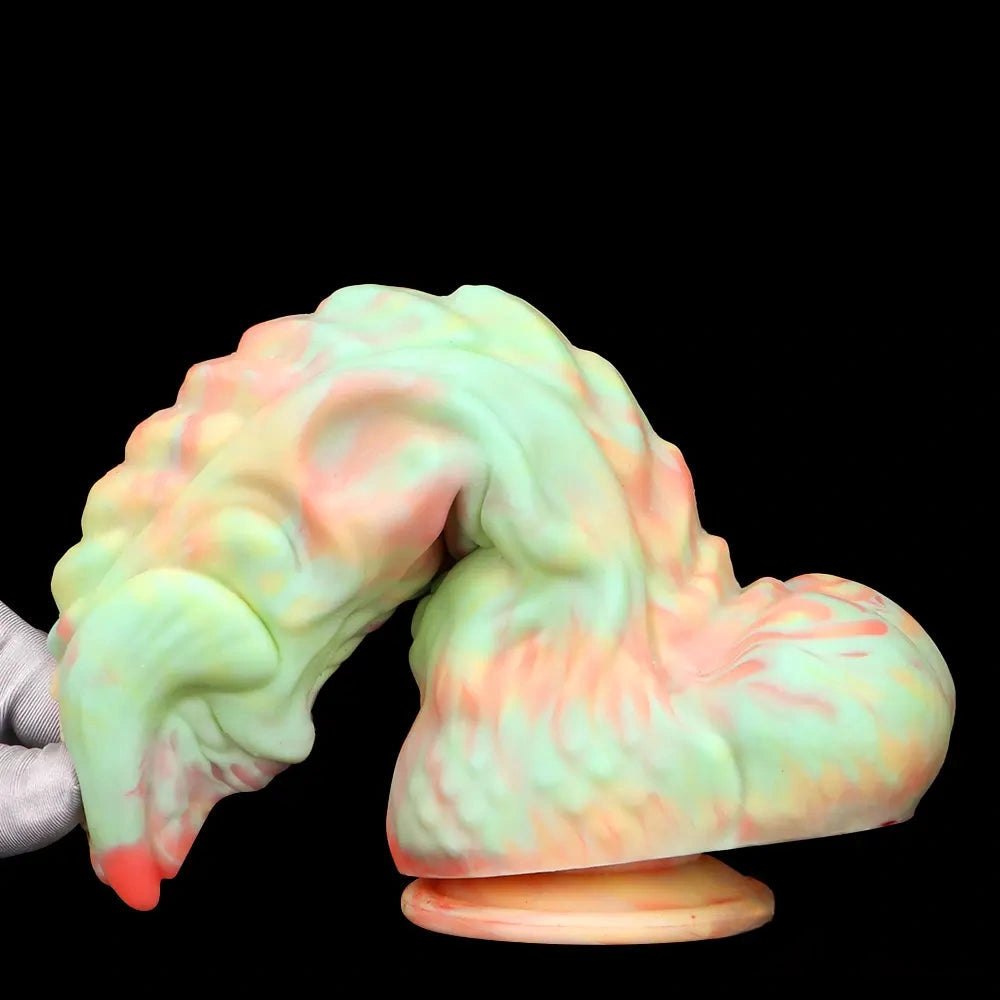 Marbled Fantasy Dildo 9in - Silicone Dragon Dildo