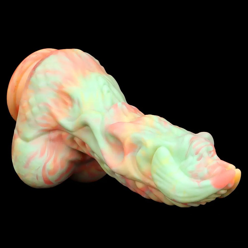 Marbled Fantasy Dildo 9in - Silicone Dragon Dildo