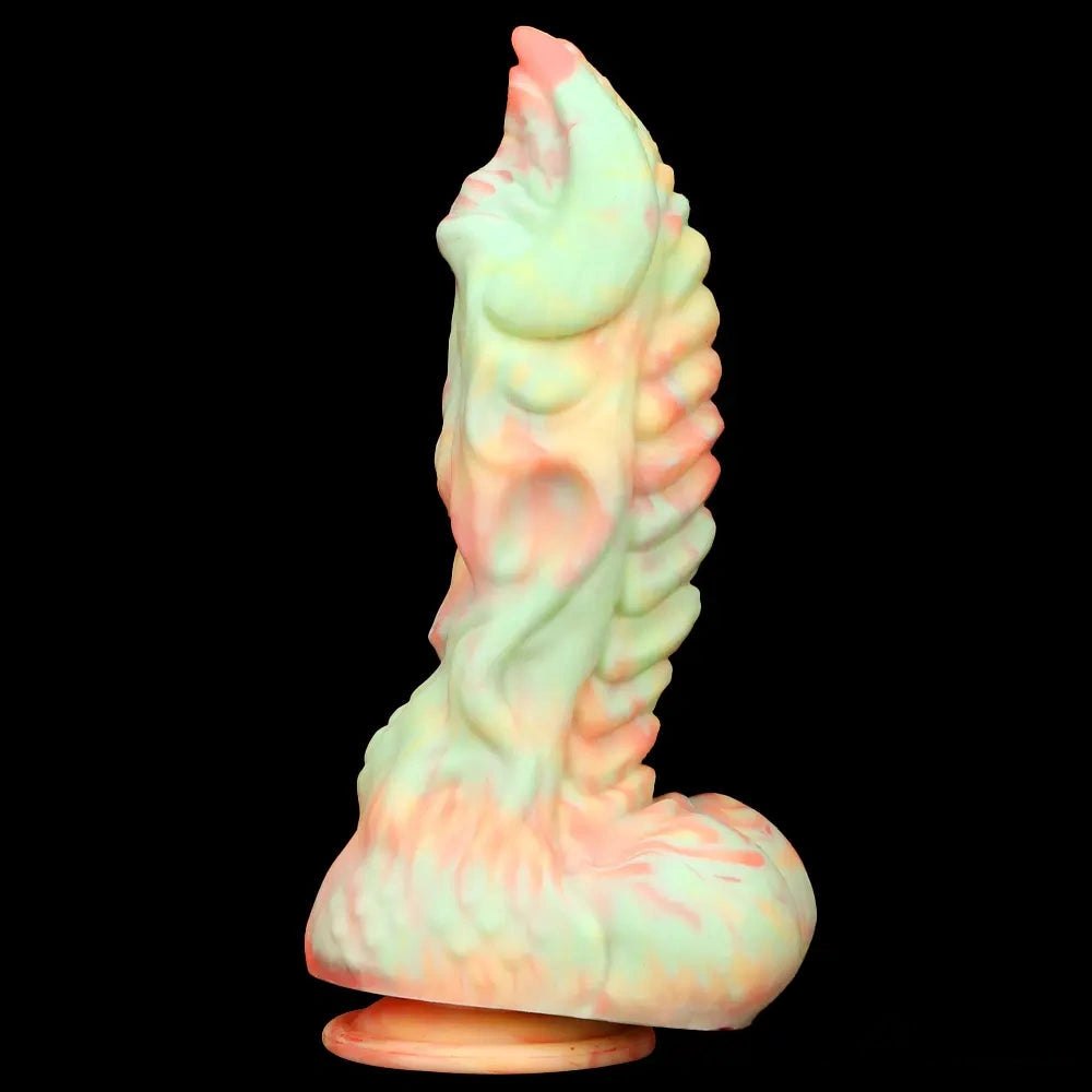 Marbled Fantasy Dildo 9in - Silicone Dragon Dildo