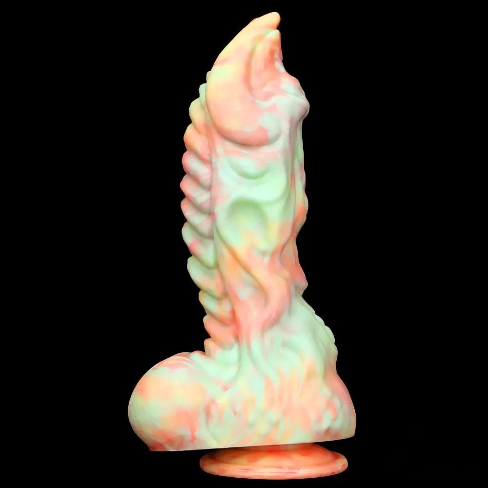 Marbled Fantasy Dildo 9in - Silicone Dragon Dildo