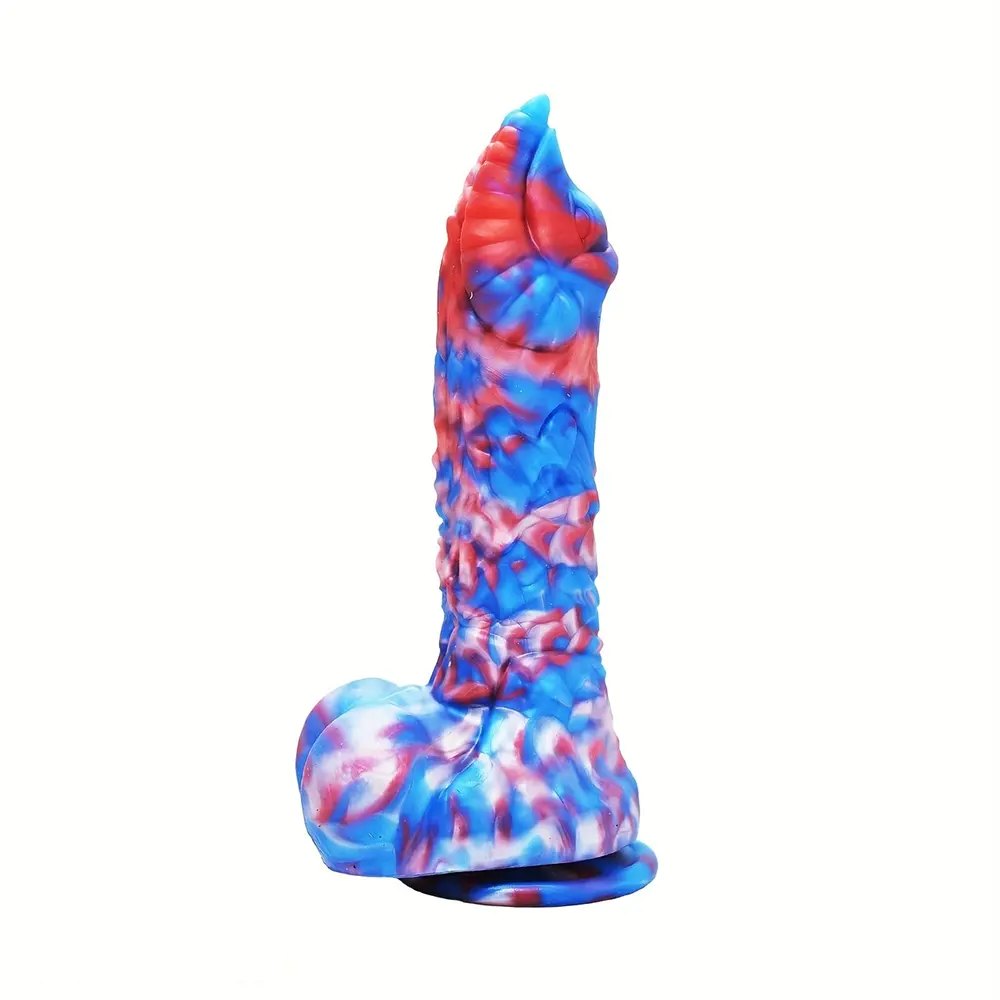 Marbled Fantasy Monster Dildo - Silicone Monster Dildo
