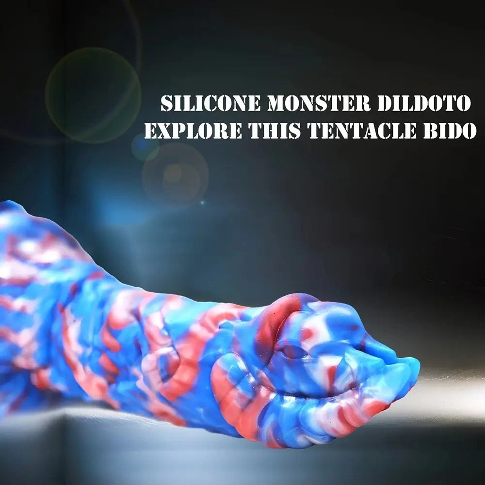 Marbled Fantasy Monster Dildo - Silicone Monster Dildo