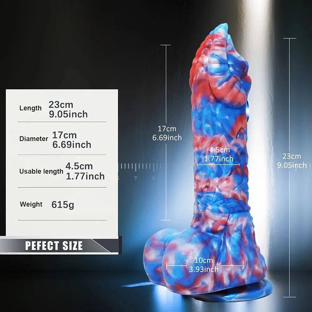 Marbled Fantasy Monster Dildo - Silicone Monster Dildo