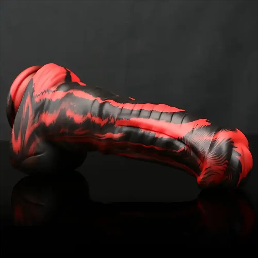 Marbled Horse Animal Dildo - Knotted Dog Dildo
