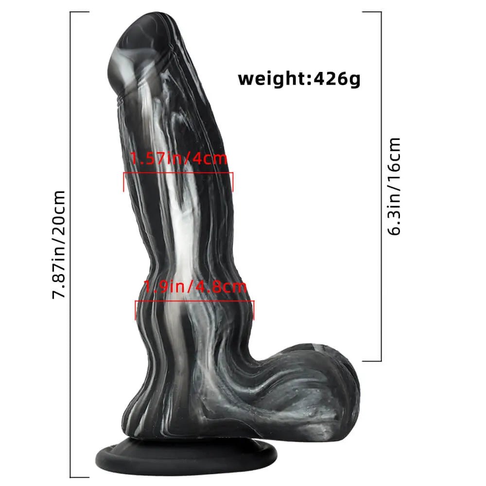 Marbled Knot Animal Dildo - Knotted Dog Dildo Style