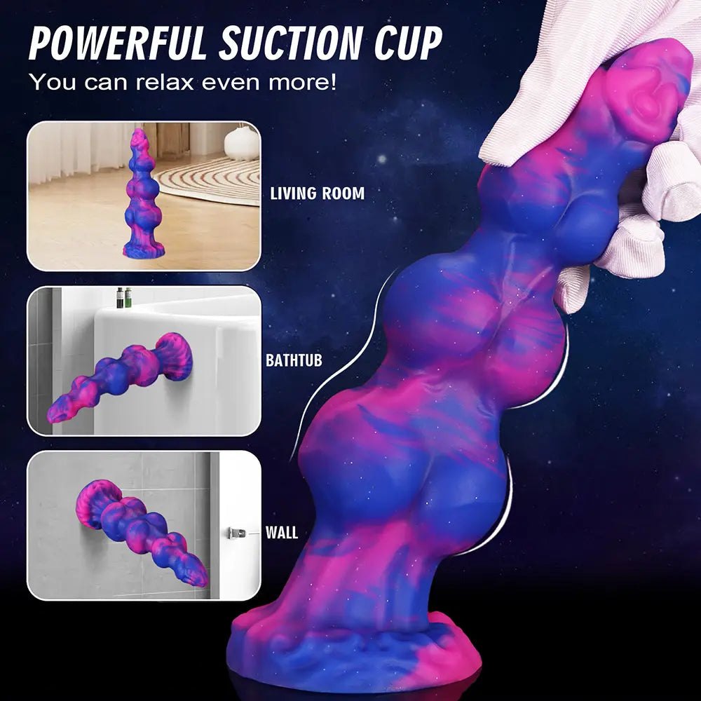 Marbled Knot Fantasy Dildo, 3 Sizes - Silicone Monster Dildo