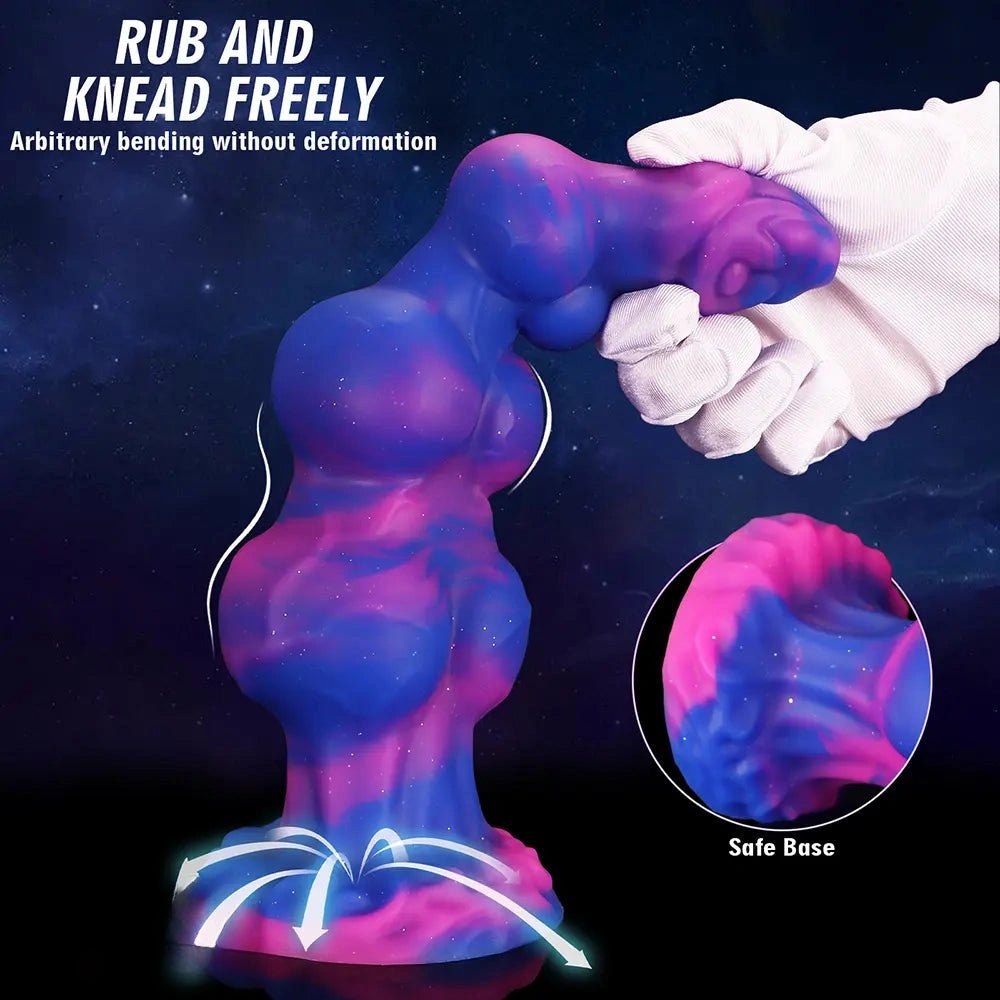 Marbled Knot Fantasy Dildo, 3 Sizes - Silicone Monster Dildo