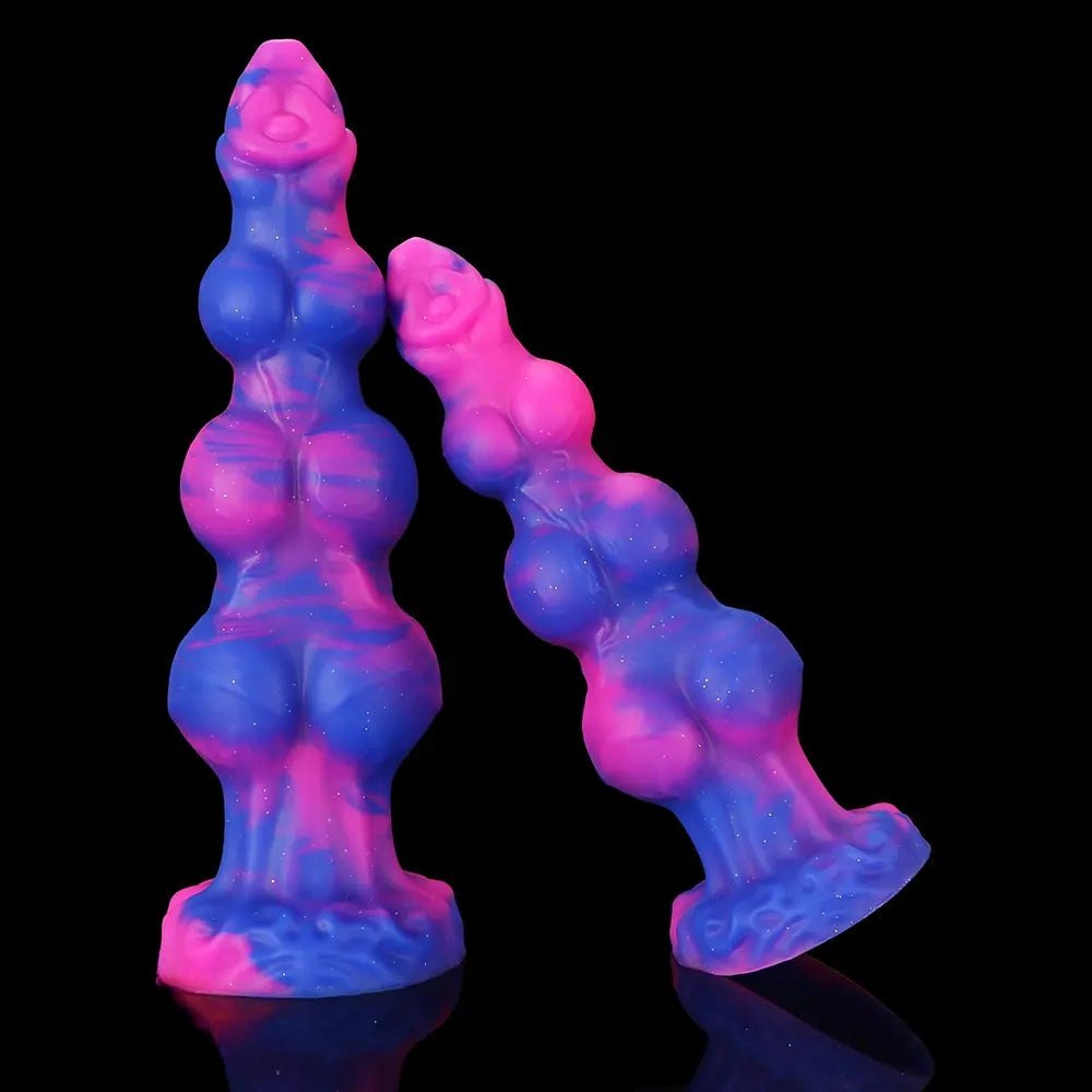 Marbled Knot Fantasy Dildo, 3 Sizes - Silicone Monster Dildo