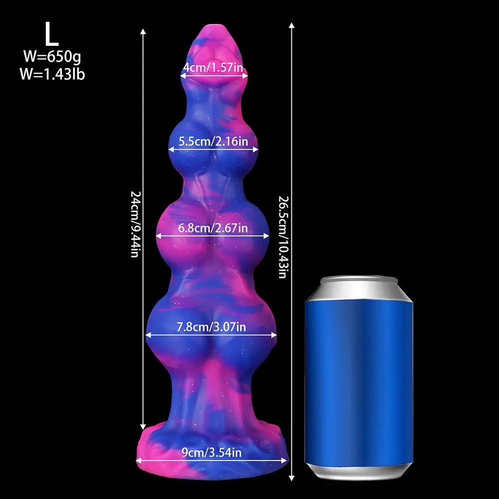 Marbled Knot Fantasy Dildo, 3 Sizes - Silicone Monster Dildo
