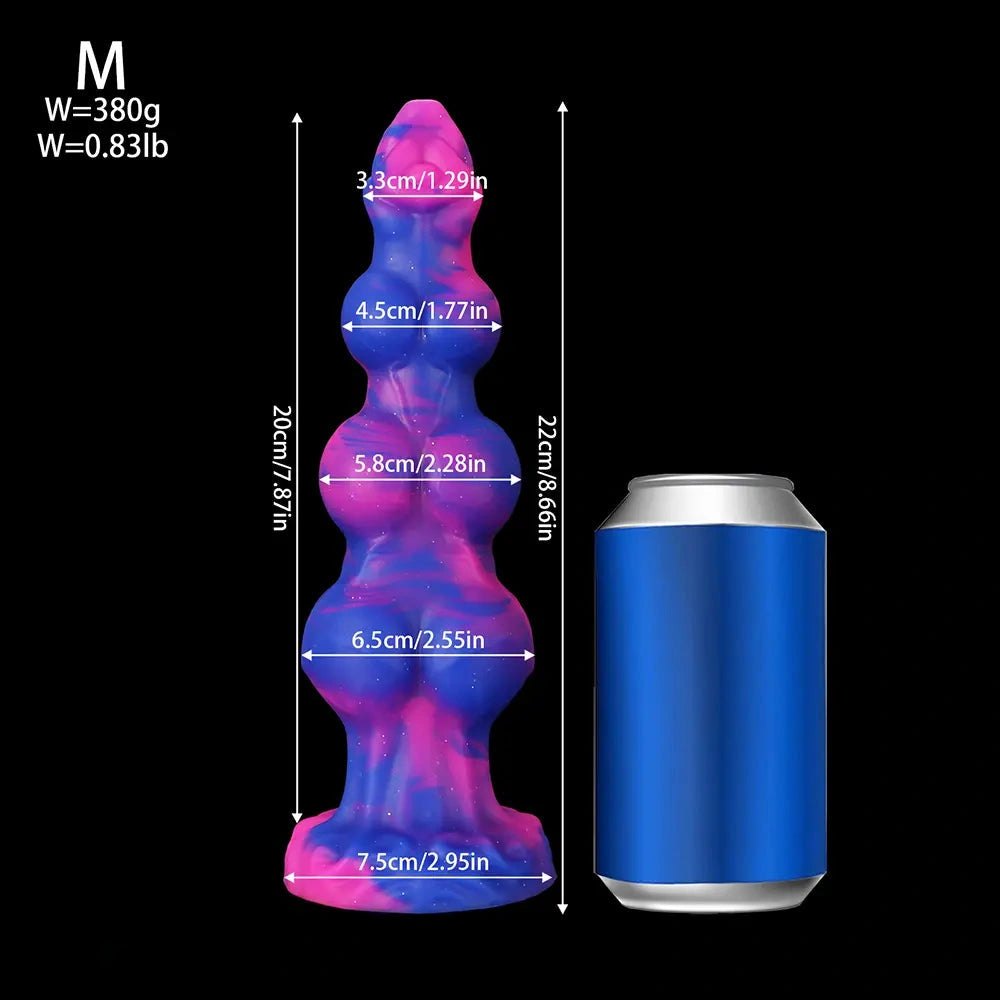 Marbled Knot Fantasy Dildo, 3 Sizes - Silicone Monster Dildo