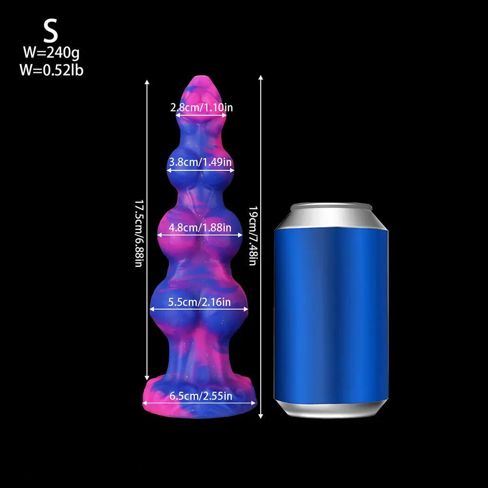 Marbled Knot Fantasy Dildo, 3 Sizes - Silicone Monster Dildo