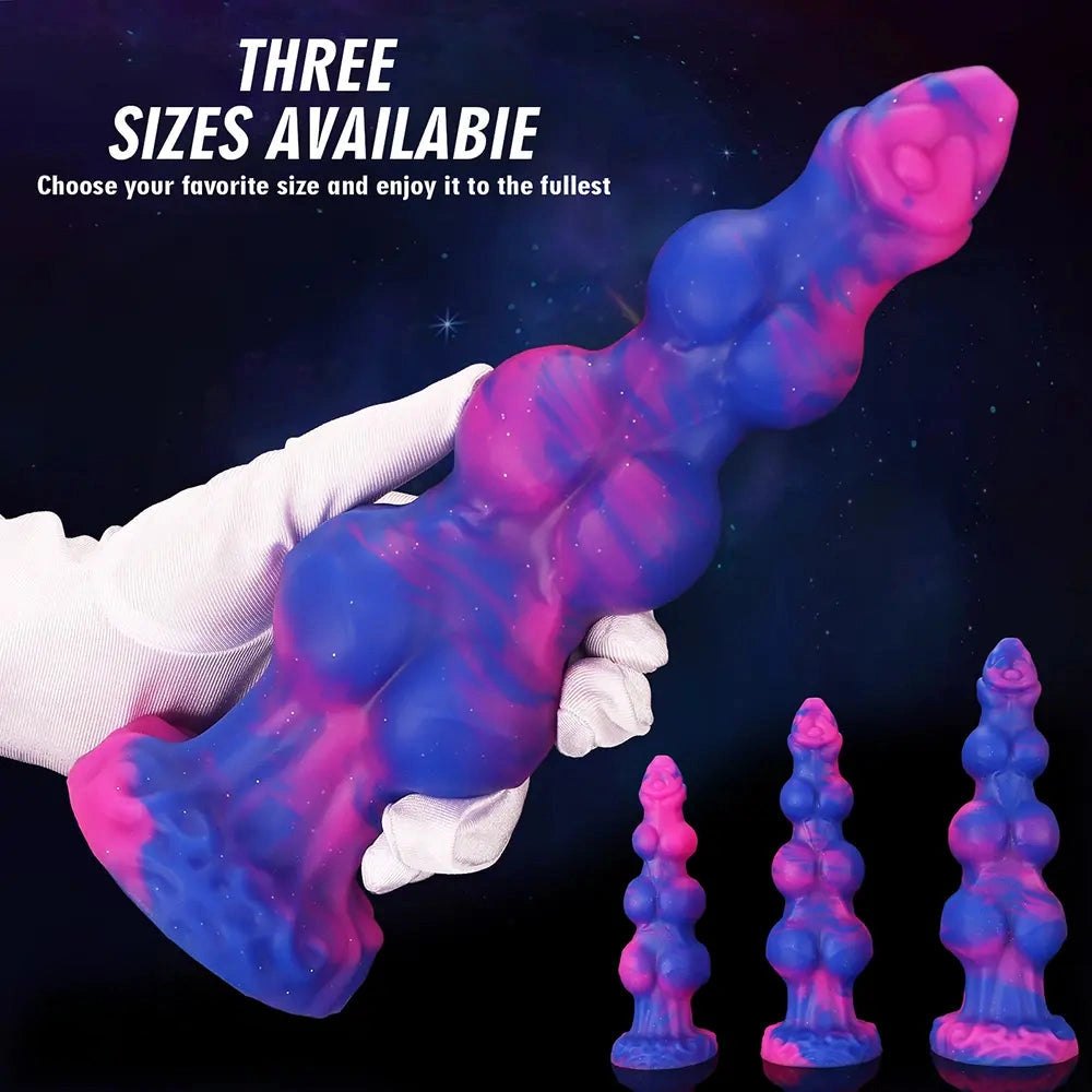 Marbled Knot Fantasy Dildo, 3 Sizes - Silicone Monster Dildo