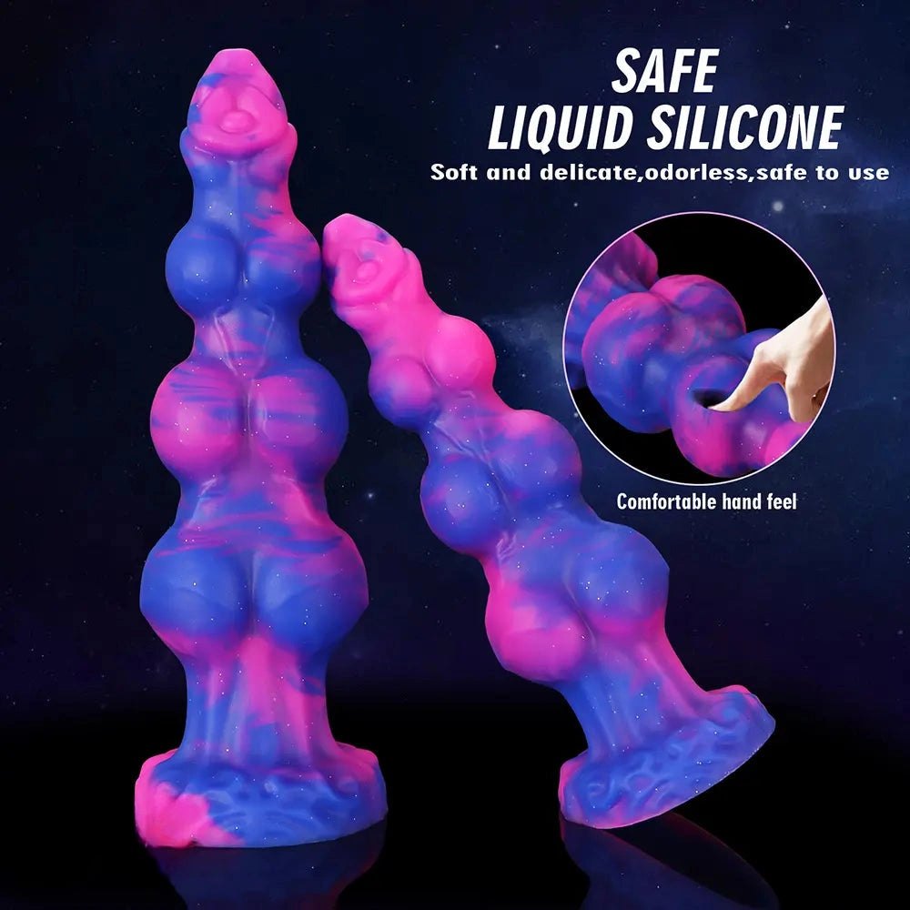 Marbled Knot Fantasy Dildo, 3 Sizes - Silicone Monster Dildo