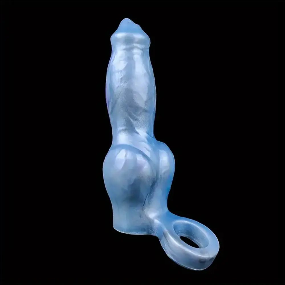 Marbled Knot Ring Sleeve - Silicone Animal Dildo Sleeve