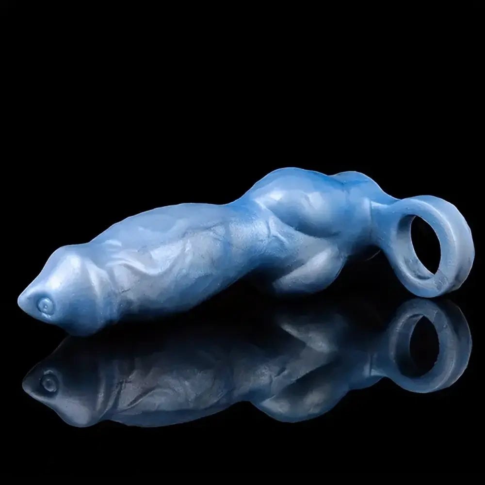 Marbled Knot Ring Sleeve - Silicone Animal Dildo Sleeve