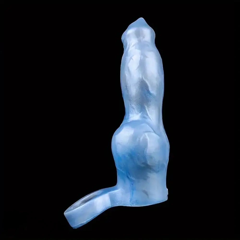 Marbled Knot Ring Sleeve - Silicone Animal Dildo Sleeve