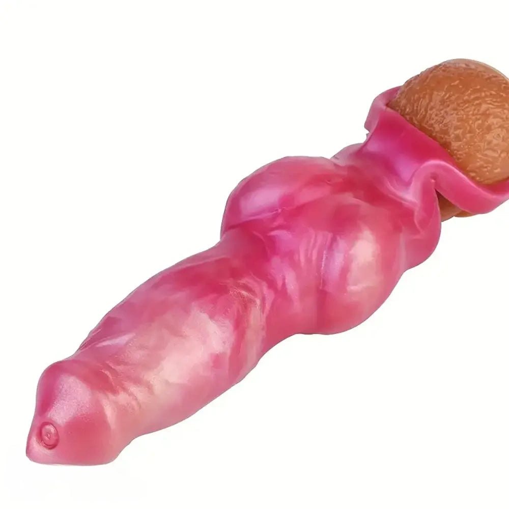 Marbled Knot Ring Sleeve - Silicone Animal Dildo Sleeve