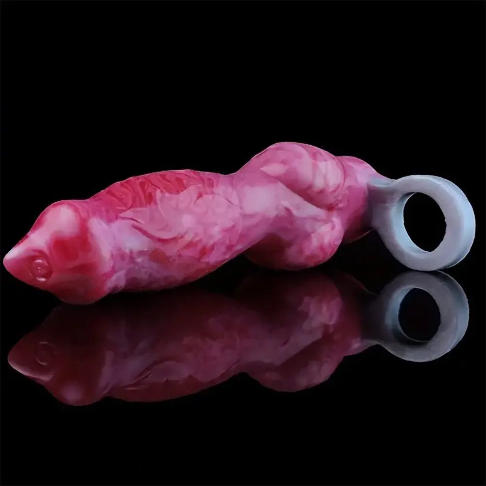 Marbled Knot Ring Sleeve - Silicone Animal Dildo Sleeve