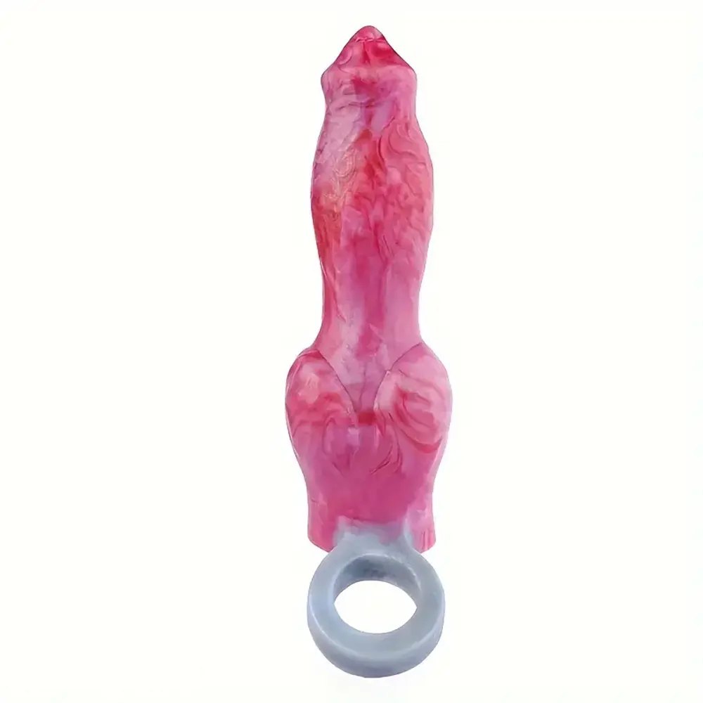 Marbled Knot Ring Sleeve - Silicone Animal Dildo Sleeve