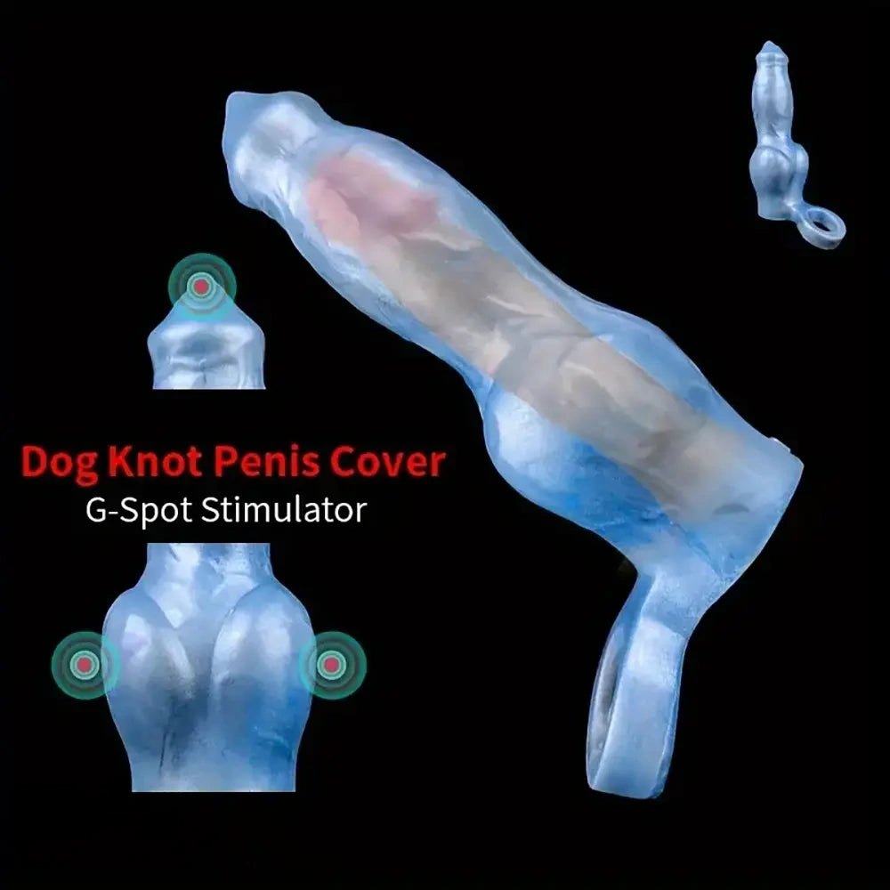 Marbled Knot Ring Sleeve - Silicone Animal Dildo Sleeve