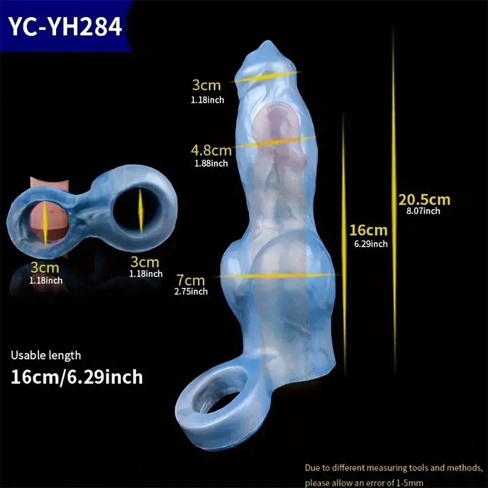 Marbled Knot Ring Sleeve - Silicone Animal Dildo Sleeve